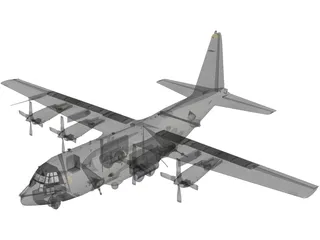 Lockheed AC-130 Spooky 3D Model