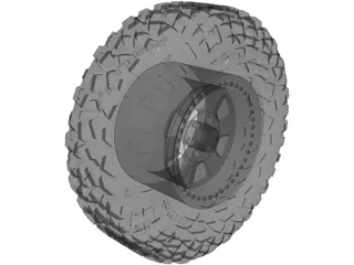 BF Goodrich Krawler TA Tire 3D Model