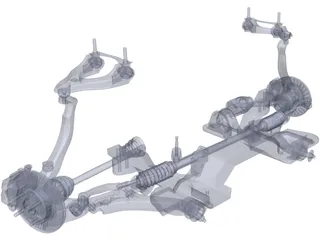 Honda Civic EG Suspension 3D Model