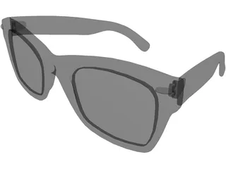 Rayban Type Glasses 3D Model