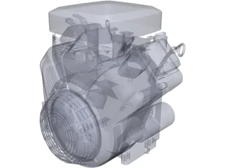 18hp Vanguard engine fuel tank, 3D CAD Model Library