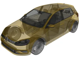 Volkswagen Golf (2017) 3D Model