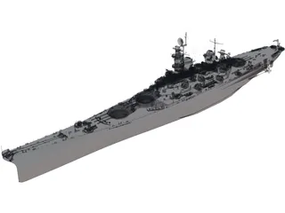 Iowa-class Battleship 3D Model