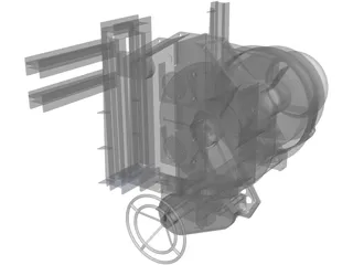 Hydraulic Winch 3D Model