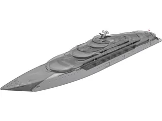 Yacht Mega 3D Model