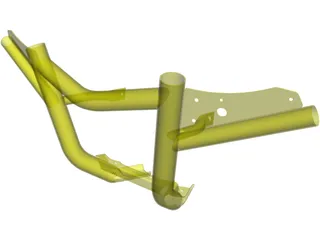 Yamaha Raptor Front Bar Carry 3D Model