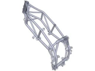 Enduro Motorcycle Frame 3D Model