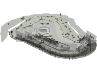 Luigi Circuit Racing Track 3D Model