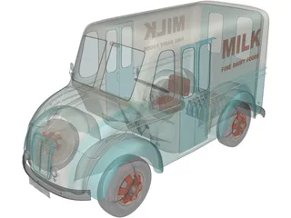 DivCo Milk Truck (1950) 3D Model