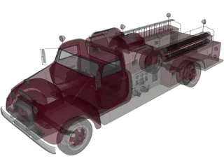 Fire Truck (1950) 3D Model