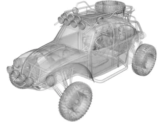Volkswagen Beetle Trophy Truck 3D Model