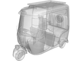 Tuk-Tuk Auto Rickshaw 3D Model