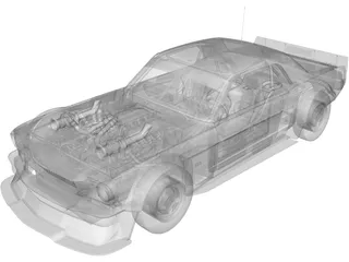 Ford Mustang Hoonicorn (1965) 3D Model