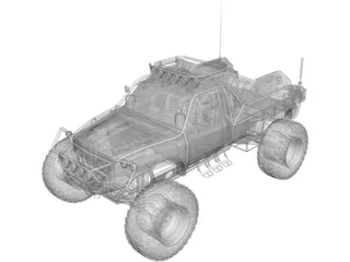 Armored Trophy Truck 3D Model