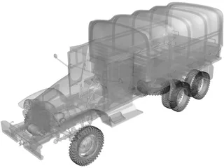 GMC Military Truck 3D Model