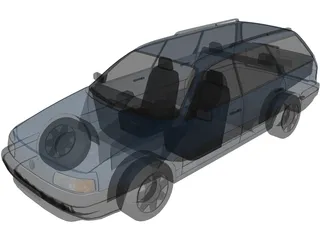 Volkswagen Passat B3 Variant (1988) 3D Model