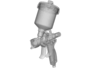 HVLP Spray Gun Top Feed 3D Model