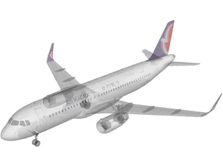 Airbus A321 Air Macau 3D Model