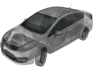 Kia Rio (US) Sedan (2012) 3D Model