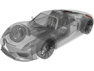 Porsche 918 Spyder Martini 3D Model