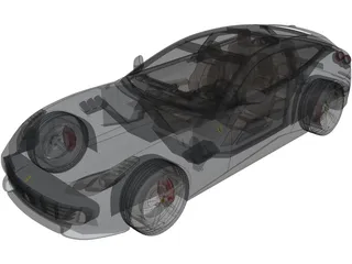 Ferrari GTC4 Lusso (2017) 3D Model