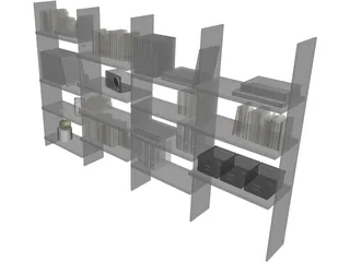 Storage Library 3D Model