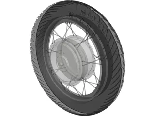 Motor Hub 18in Wheel 5kW 3D Model