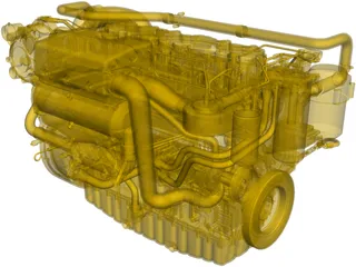 Cat C7 Engine 3D Model