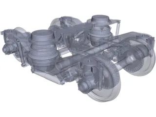 Train Bogie Y32 3D Model