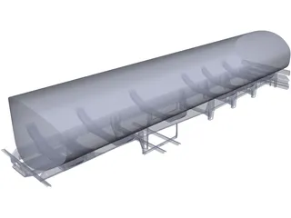 Tanker Semitrailer Frame 3D Model