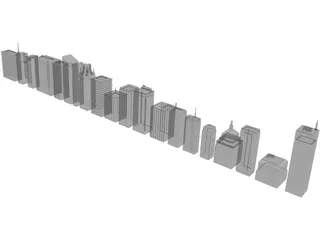 Low-Poly Buildings Collection 3D Model