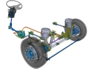 Front Axle Bus 3D Model