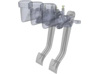 Wilwood 340828 Forward Mount Car Pedals 3D Model