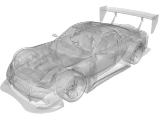 Mazda RX7 FD3S Time Attack 3D Model
