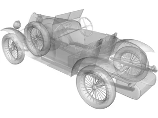 Bugatti Type 18 (1914) 3D Model