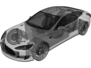 Tesla Model S (2016) 3D Model