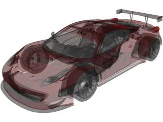 Ferrari 458 GT3 (2014) 3D Model