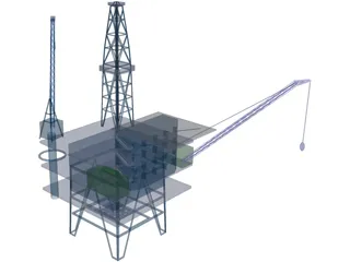 Oil Platform 3D Model