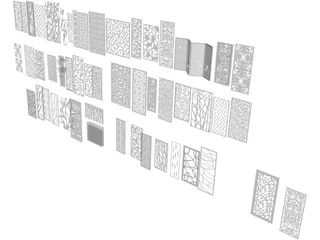CNC Panels Collection 3D Model