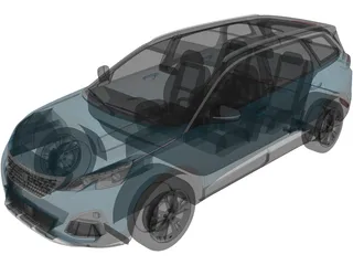Peugeot 5008 (2017) 3D Model
