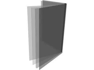 Open Thin Notebook 3D Model