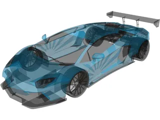 Lamborghini Aventador LB-Works 3D Model