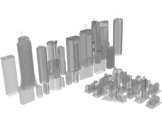 Tokyo Skyscraper Collection 3D Model