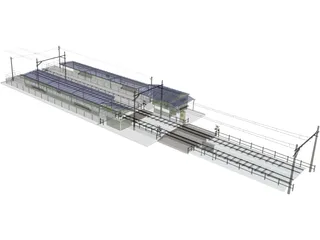 Train Station 3D Model