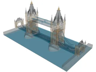 London Tower Bridge 3D Model