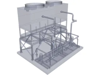 Cooling Water Module 3D Model