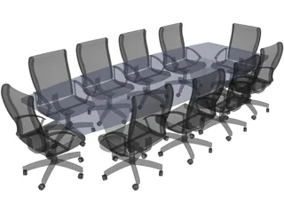 Conference Table 3D Model