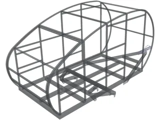 Mini Teardrop Camper Frame 3D Model