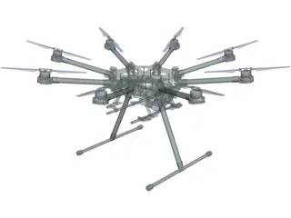 DJI S1000 Spreading Wings 3D Model