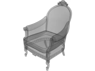 Antique Classic Armchair 3D Model